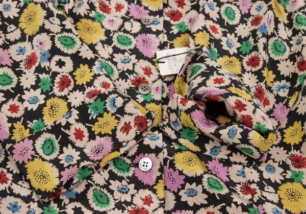 YOSHIE INABA L'EQUIPE Silk Multi Flower Shirt Dress K-139337_007