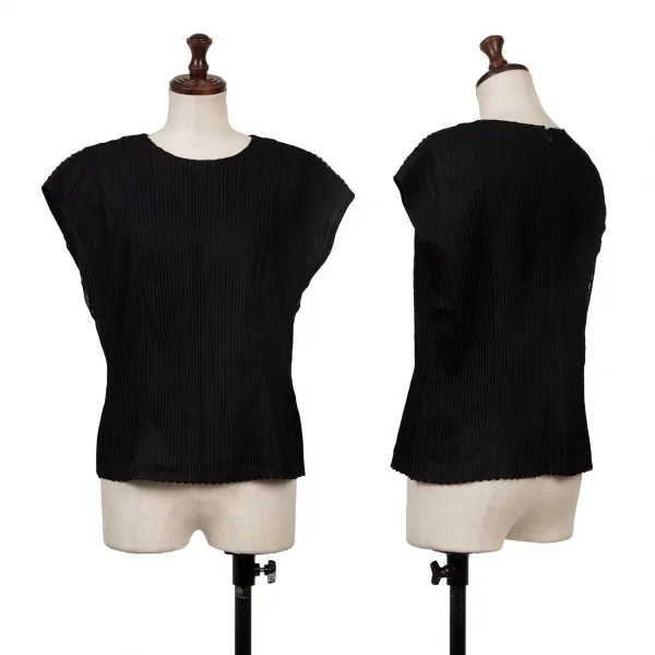 YOSHIE INABA Nylon Cord Design Sleeveless Shirt Black 11 K-139349_001