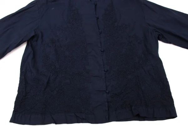 YOSHIE INABA Floral Embroidery Long Sleeve Shirt K-139350_010