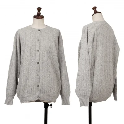 YOSHIE INABA Wool Cable Knit Cardigan
