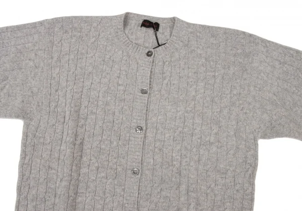 YOSHIE INABA Wool Cable Knit Cardigan K-139355_003