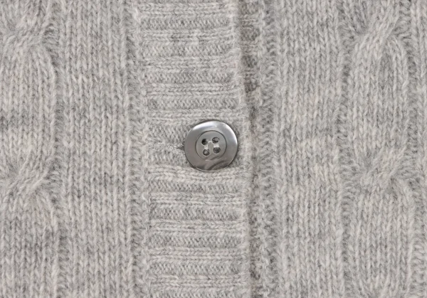 YOSHIE INABA Wool Cable Knit Cardigan K-139355_005