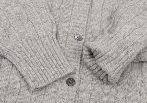YOSHIE INABA Wool Cable Knit Cardigan K-139355_007