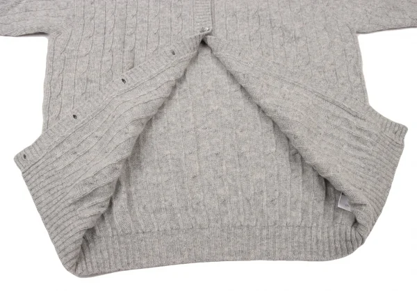 YOSHIE INABA Wool Cable Knit Cardigan K-139355_009