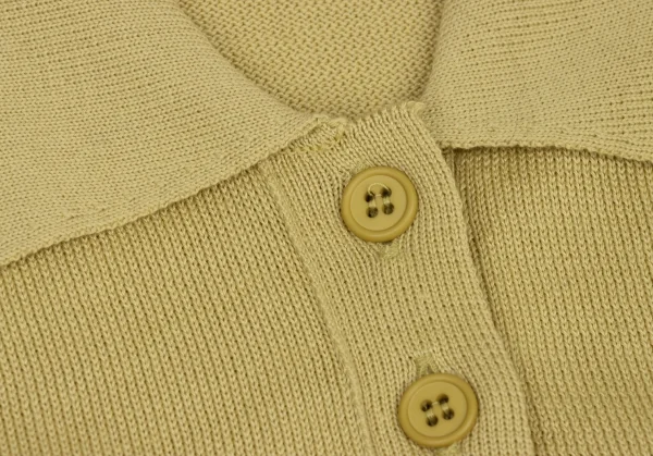 ヨシエイナバYOSHIE INABA エンブレム刺繍ニットポロシャツ 黄M位 【レディース】 ヨシエイナバYOSHIE INABA エンブレム刺繍ニットポロシャツ M位