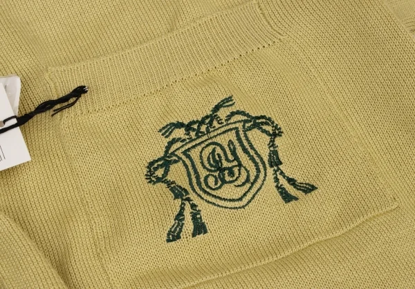 ヨシエイナバYOSHIE INABA エンブレム刺繍ニットポロシャツ 緑M位 【レディース】 ヨシエイナバYOSHIE INABA エンブレム刺繍ニットポロシャツ M位