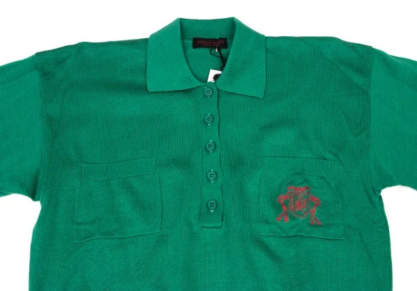 YOSHIE INABA Emblem Embroidery Knit Polo Shirt K-139359_003