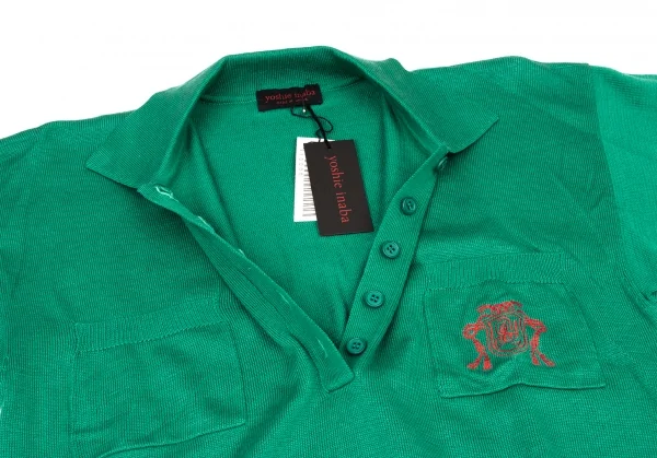YOSHIE INABA Emblem Embroidery Knit Polo Shirt K-139359_005