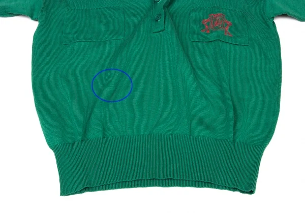 YOSHIE INABA Emblem Embroidery Knit Polo Shirt K-139359_009