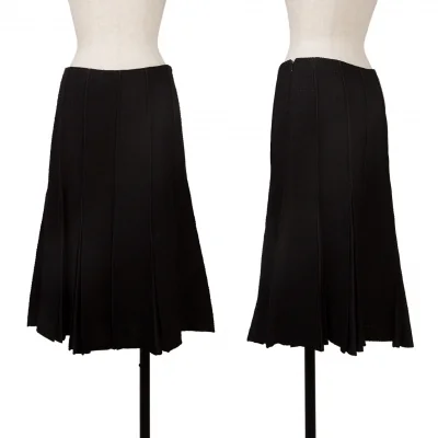 K.T KIYOKO TAKASE Switching Design Wool Pleated Skirt