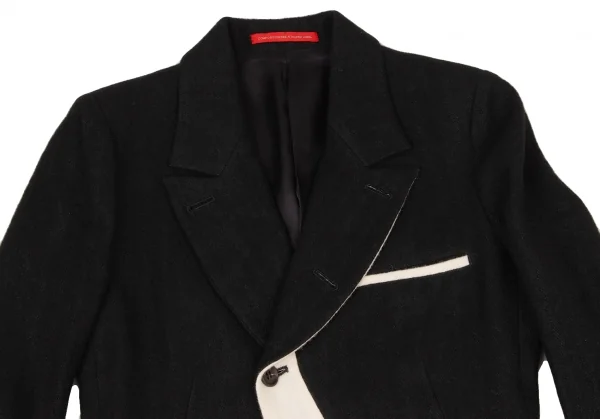 Y's red label Linen Blend Bicolor Lapel Jacket K-139363_003