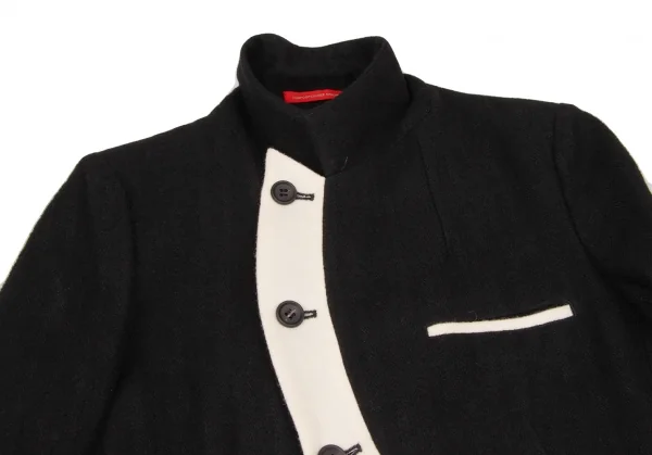 Y's red label Linen Blend Bicolor Lapel Jacket K-139363_004