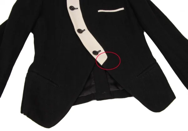 Y's red label Linen Blend Bicolor Lapel Jacket K-139363_008