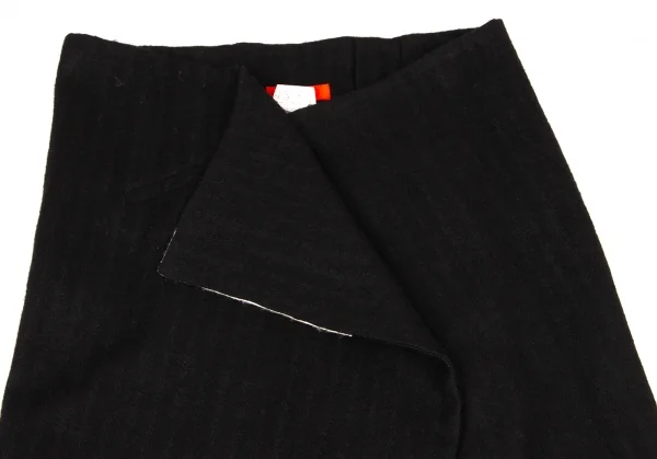 Y's red label Linen Blend Bicolor Folded Skirt K-139364_003