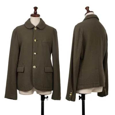 COMME des GARCONS Wool Button Design Round Collar Jacket