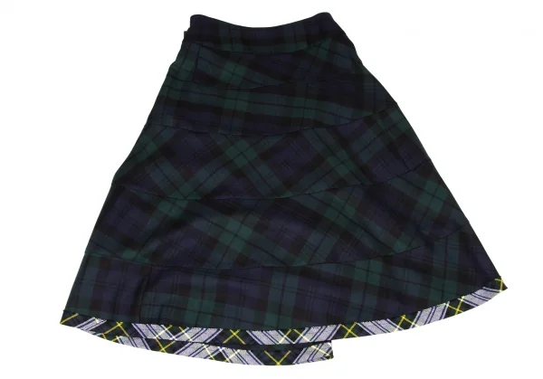 tricot COMME des GARCONS Tartan Check Switching Belted Skirt K-139370_013