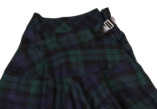 tricot COMME des GARCONS Tartan Check Switching Belted Skirt K-139370_003