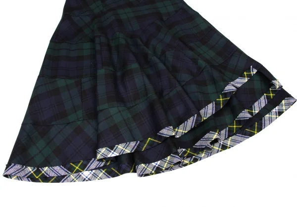 tricot COMME des GARCONS Tartan Check Switching Belted Skirt K-139370_006