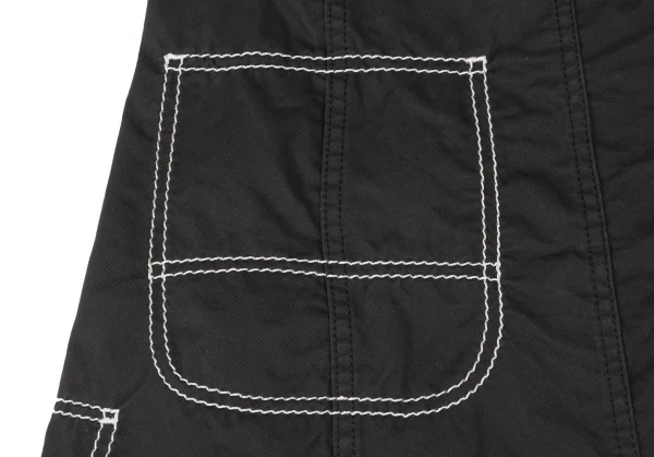 コムデギャルソンCOMME des GARCONS コットントロンプルイユポケットステッチサルエルパンツ 黒S K-139374_012