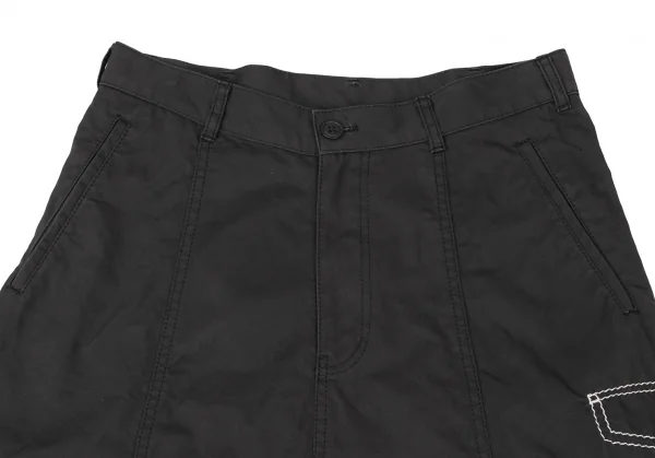 コムデギャルソンCOMME des GARCONS コットントロンプルイユポケットステッチサルエルパンツ 黒S K-139374_002