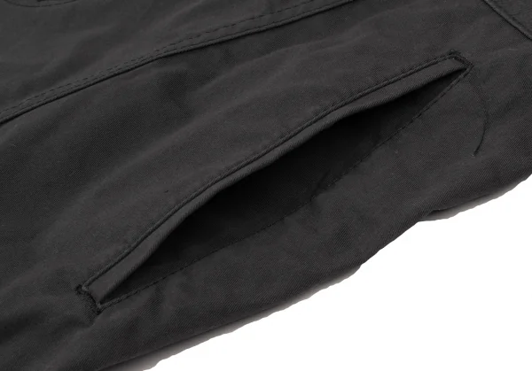 コムデギャルソンCOMME des GARCONS コットントロンプルイユポケットステッチサルエルパンツ 黒S K-139374_004
