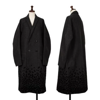 kolor Flocked Print Double Coat
