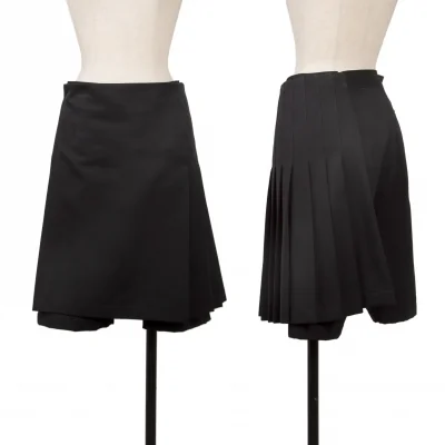 BLACK COMME des GARCONS Poly Pleated Wrap Skirt Shorts