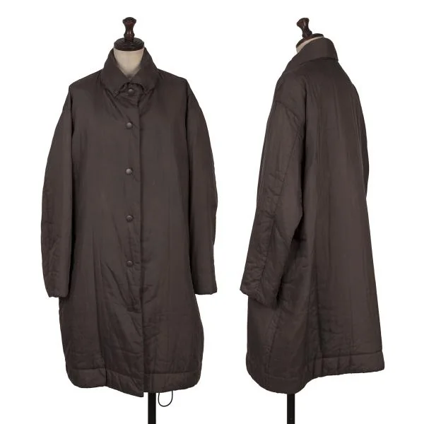 ISSEY MIYAKE Padding Coat Brown 2 K-139409_001