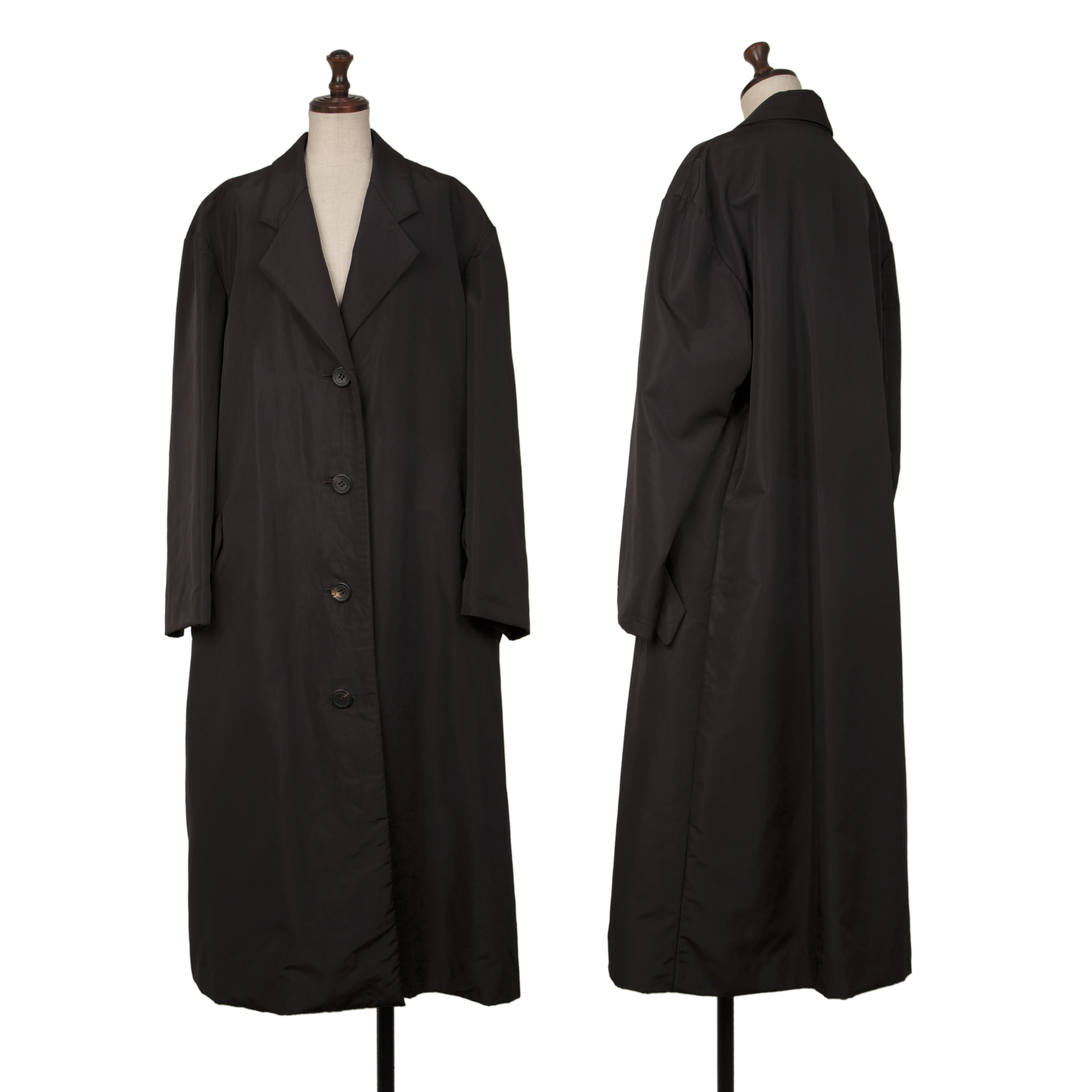 【送料&関税込】Issey Miyake Long Washi Wool Coat In Brown ISSEY MIYAKE Nylon Wool Long Coat Brown M | PLAYFUL