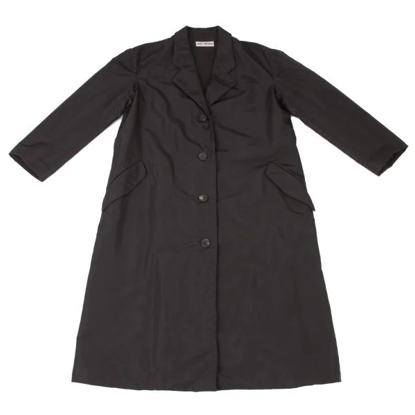 ISSEY MIYAKE Nylon Wool Long Coat K-139410_002