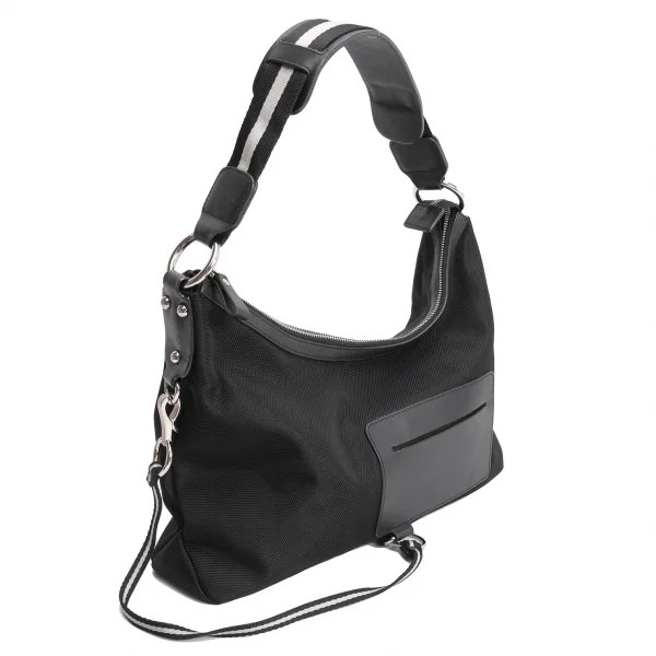 BALLY Leather Switching Shoulder Bag Black  K-139415_001