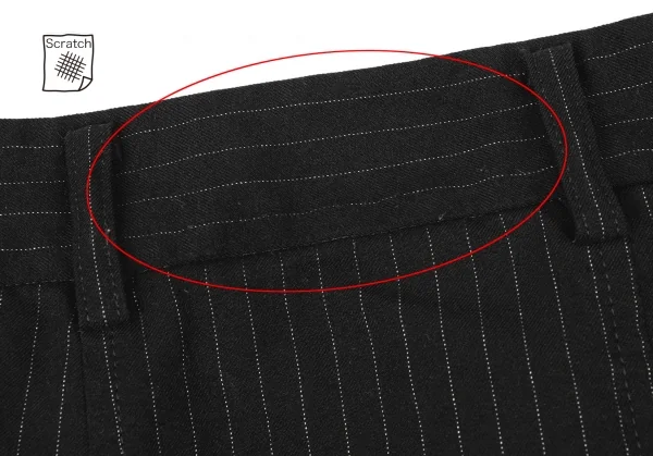BLACK COMME des GARCONS Pinstripe Dropped Crotch Pants K-139416_010