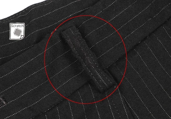 BLACK COMME des GARCONS Pinstripe Dropped Crotch Pants K-139416_003