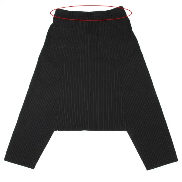BLACK COMME des GARCONS Pinstripe Dropped Crotch Pants K-139416_009