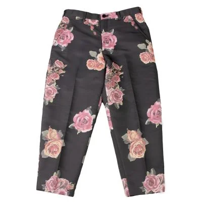 COMME des GARCONS HOMME PLUS Floral Jacquard Cropped Pants