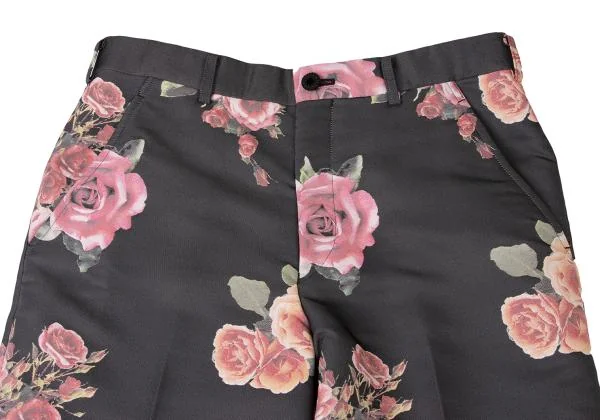 COMME des GARCONS HOMME PLUS Floral Jacquard Cropped Pants K-139421_002