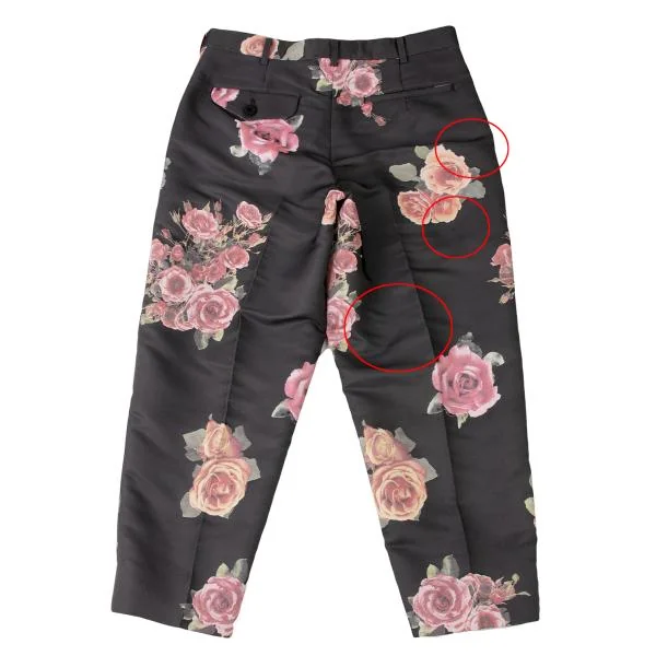 COMME des GARCONS HOMME PLUS Floral Jacquard Cropped Pants K-139421_009