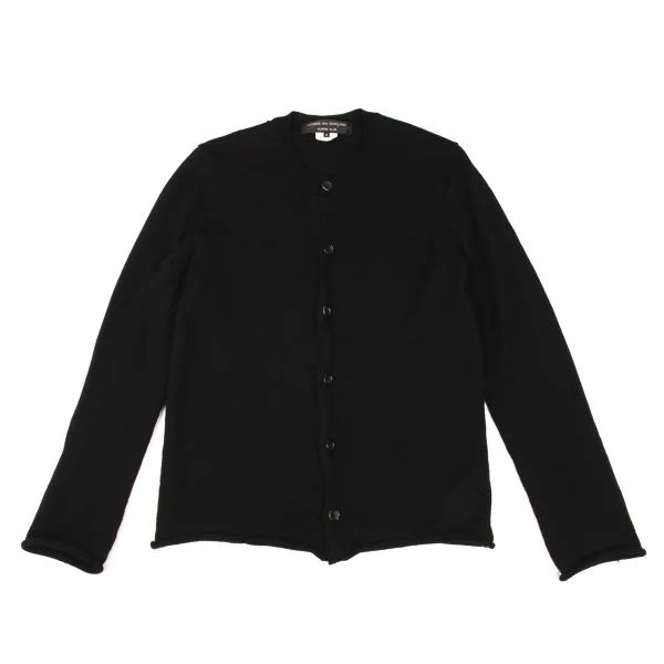 COMME des GARCONS HOMME PLUS Wool Crew Neck Knit Cardigan Black M K-139429_001