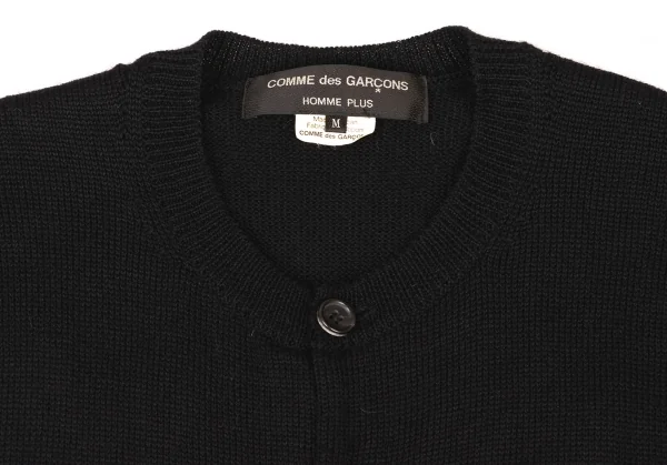 COMME des GARCONS HOMME PLUS Wool Crew Neck Knit Cardigan K-139429_002