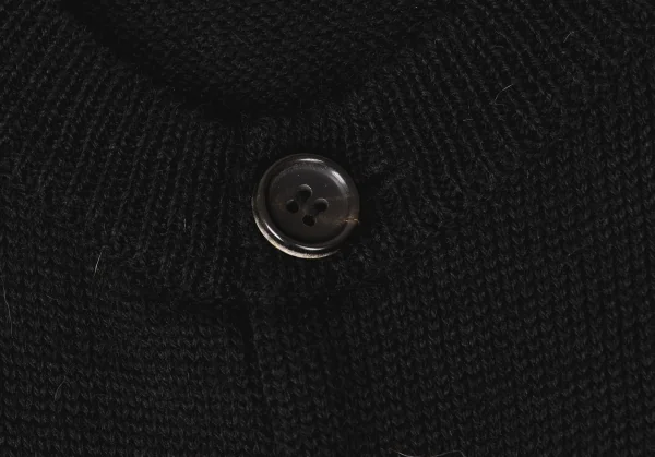 COMME des GARCONS HOMME PLUS Wool Crew Neck Knit Cardigan K-139429_003