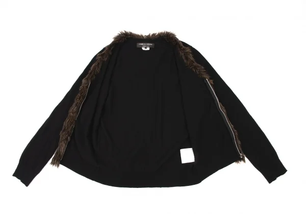 COMME des GARCONS HOMME PLUS Fur Design Zip Knit Cardigan K-139431_010