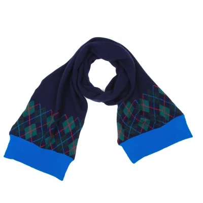 COMME des GARCONS×Corgi Argyle Rib Switching Knit Muffler