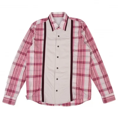MARITHE + FRANCOIS GIRBAUD Cotton Switching Check Shirt