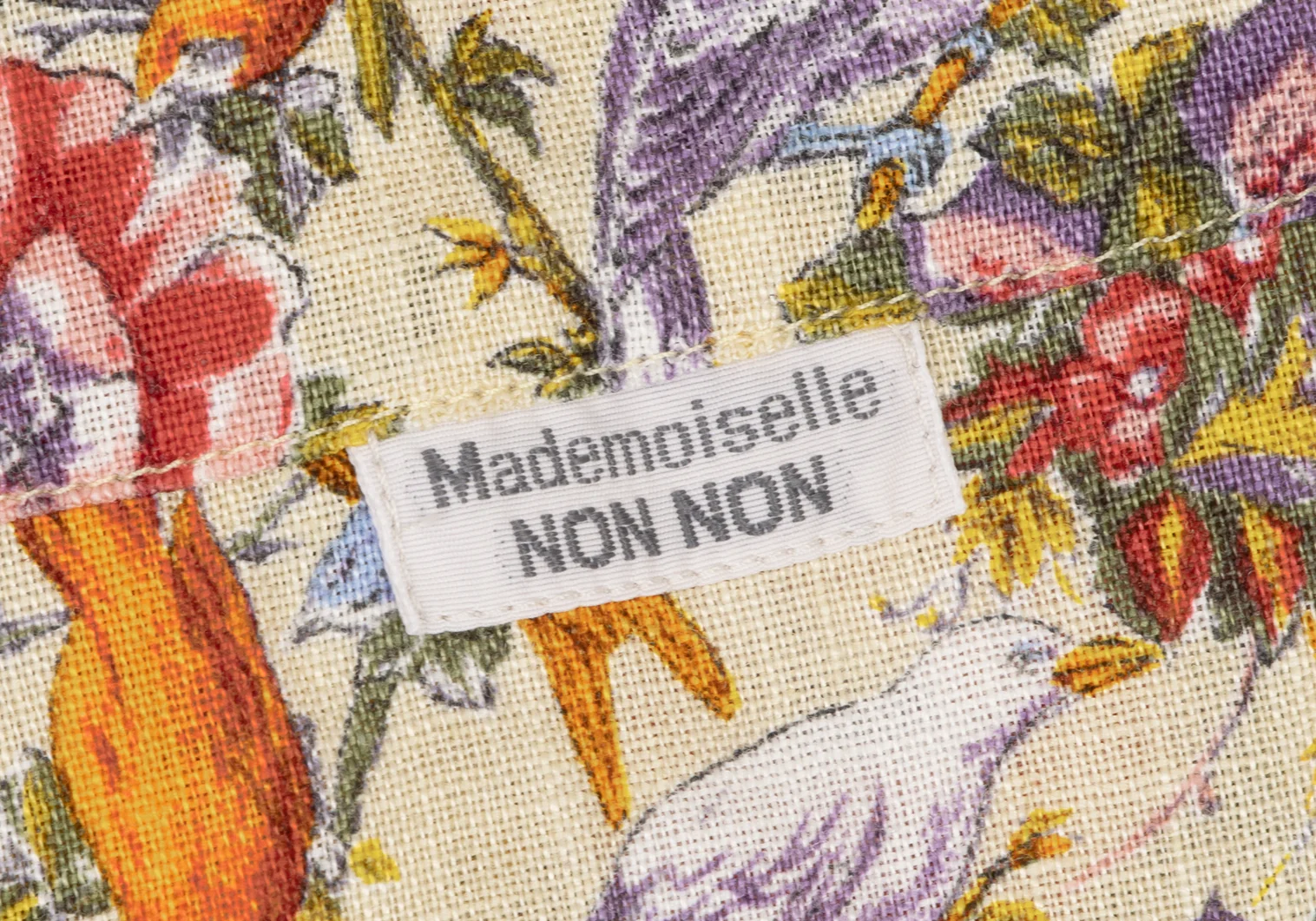 マドモアゼルノンノンMademoiselle NON NON フラワープリントリネン半袖シャツ ベージュマルチL 【レディース】 マドモアゼルノンノンMademoiselle NON NON フラワープリント