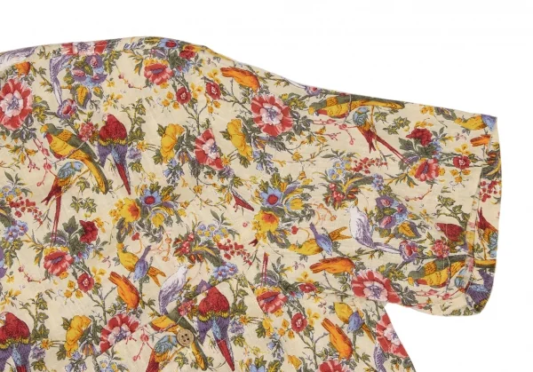 Mademoiselle NON NON Floral Printed Linen Short Sleeve Shirt K-139469_008