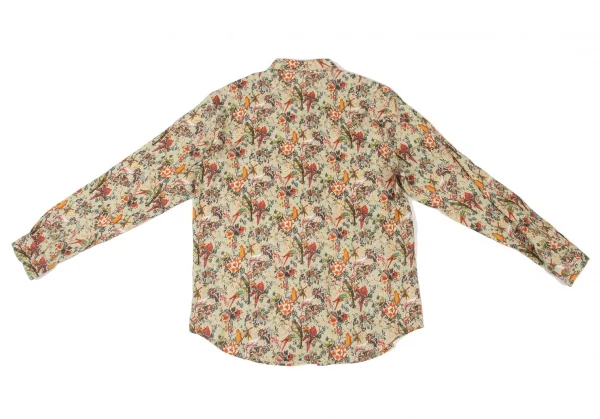 Mademoiselle NON NON Floral Printed Linen Long Sleeve Shirt K-139470_012