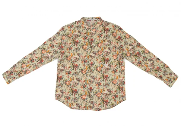 Mademoiselle NON NON Floral Printed Linen Long Sleeve Shirt K-139470_002