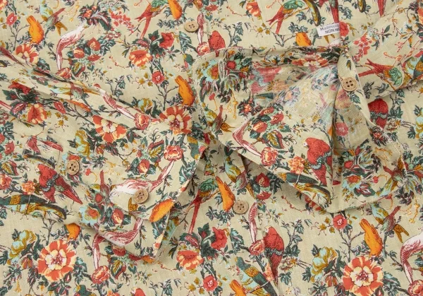 Mademoiselle NON NON Floral Printed Linen Long Sleeve Shirt K-139470_009