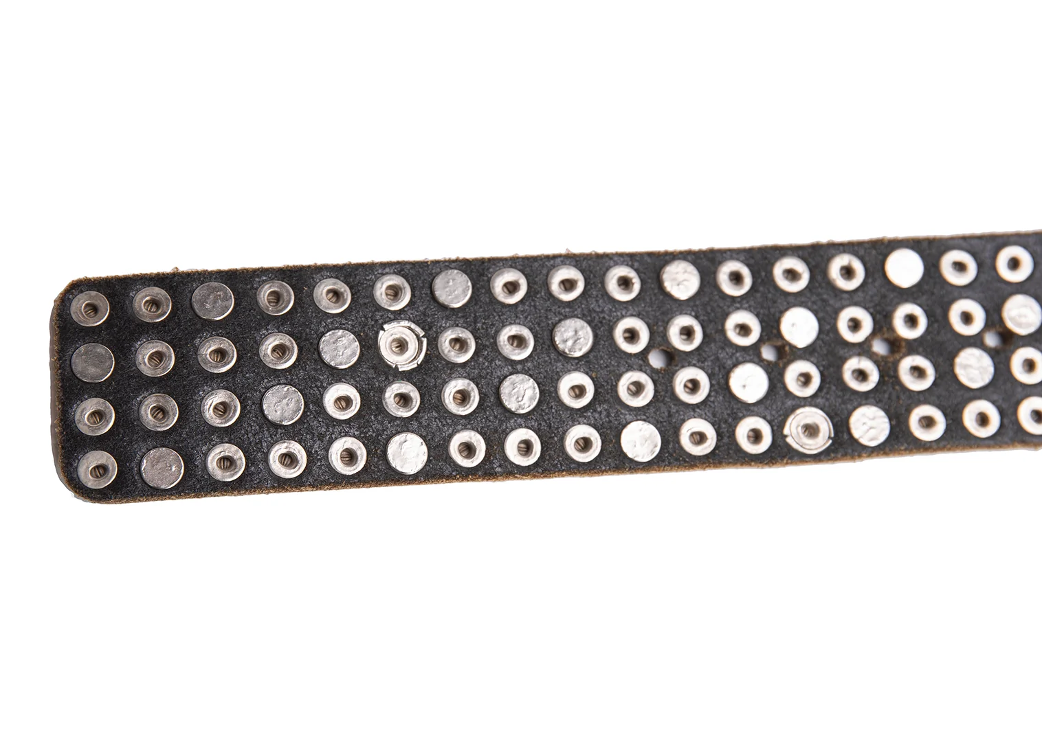 MARITHE + FRANCOIS GIRBAUD Studs Leather Belt Black | PLAYFUL
