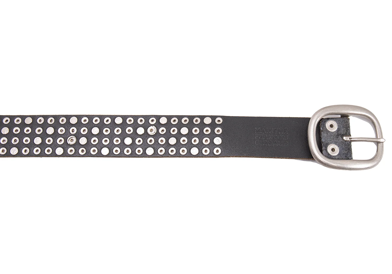 MARITHE + FRANCOIS GIRBAUD Studs Leather Belt Black | PLAYFUL